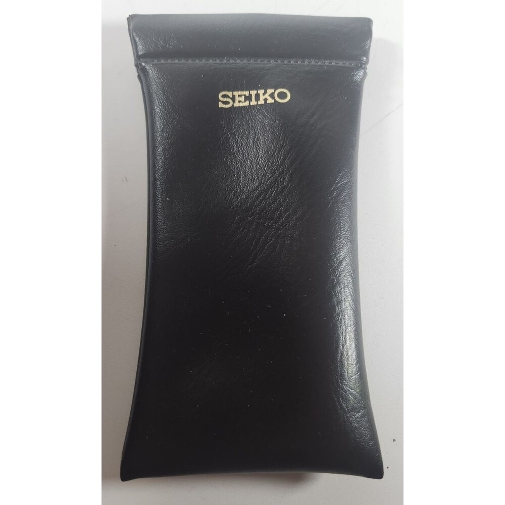 Seiko Eyeglasses Case Soft Rectangular Magnetic Closure 6 1/2" x 3 1/2" Brown